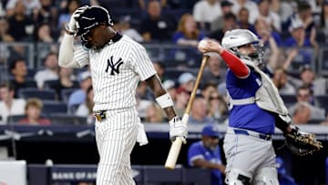 Yankees infielder Jazz Chisholm Jr during a game against the Blue Jays.