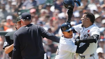 Javier Baez, Joey Cora, A.J. Hinch, Phil Cuzzi