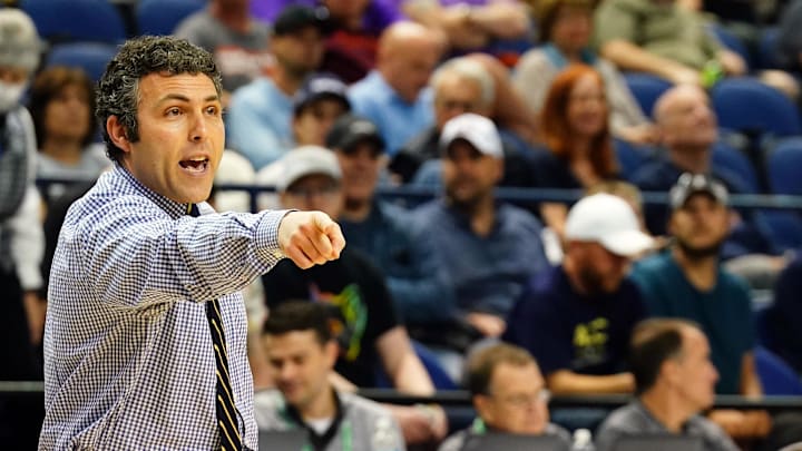 Former Georgia Tech Yellow Jackets head coach Josh Pastner shouts out to his players against the Florida State Seminoles during the first half of the first round of the ACC tournament at Greensboro Coliseum. Former Georgia Tech Yellow Jackets head coach Josh Pastner shouts out to his players against the Florida State Seminoles during the first half of the first round of the ACC tournament at Greensboro Coliseum.