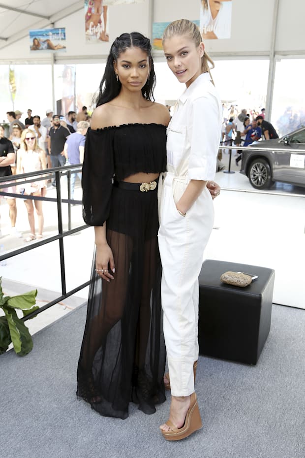 Chanel Iman and Nina Agdal