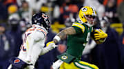 Green Bay's Christian Watson outraces Bears DB C.J. Gardner-Johnson for a touchdown in Sunday's 28-21 Bears loss.