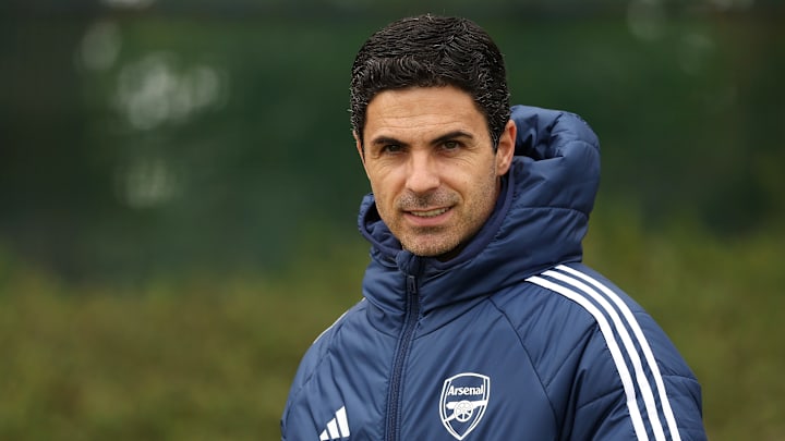 Arsenal FC Training Session And Press Conference - UEFA Champions League 2024/25 Semi Final Second