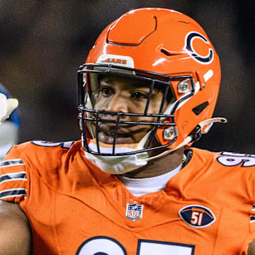 Nov 9, 2023; Chicago, Illinois, USA; Chicago Bears defensive lineman DeMarcus Walker (95) Mandatory Credit: Daniel Bartel-Imagn Images
