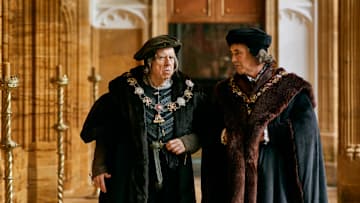 MASTERPIECE
Wolf Hall: The Mirror and the Light

Episode Four: Jenneke
Sunday, April 13, 2025 at 9/8c on PBS
The birth of a prince comes at a terrible price and Cromwell must help the King remarry. With European politics in disarray, Cromwell sees a chance to form a new alliance.

Shown L-R: Timothy Spall (Duke of Norfolk), Mark Rylance (Thomas Cromwell)

Photographer: Nick Briggs 

For editorial use only.

© Playground Television (UK) Ltd