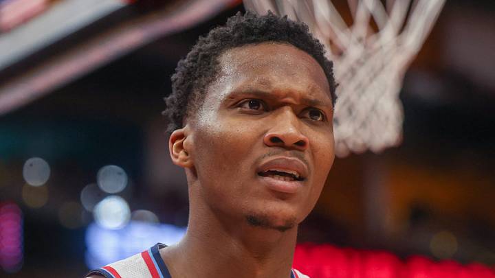 Feb 11, 2026; Houston, Texas, USA; Los Angeles Clippers guard Bennedict Mathurin (9) reacts to no call while playing against the Houston Rockets in the second quarter at Toyota Center. Mandatory Credit: Thomas Shea-Imagn Images