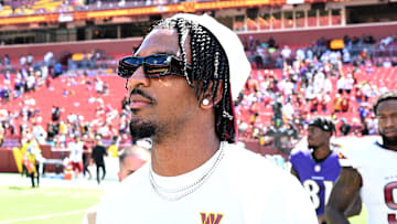 Washington Commanders quarterback Jayden Daniels