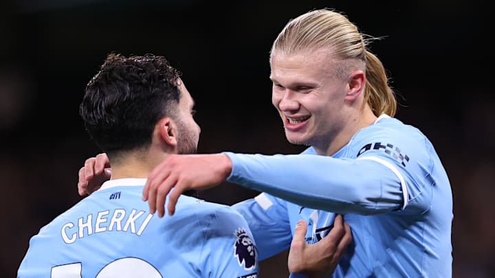 Rayan Cherki et Erling Haaland - Manchester City Rayan Cherki et Erling Haaland - Manchester City