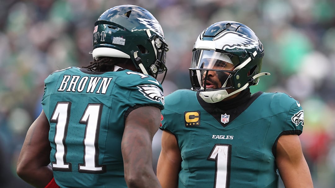 Eagles quarterback Jalen Hurts talked about his relationship with A.J. Brown.