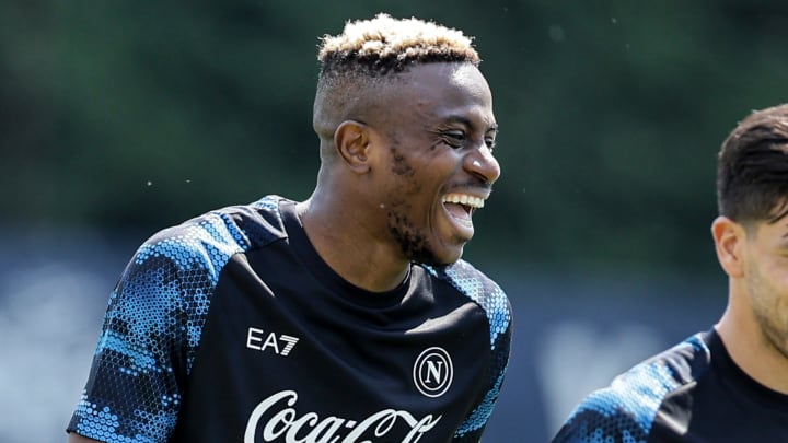 Napoli's Nigerian forward Victor Osimhen during SSC Napoli... Napoli's Nigerian forward Victor Osimhen during SSC Napoli...