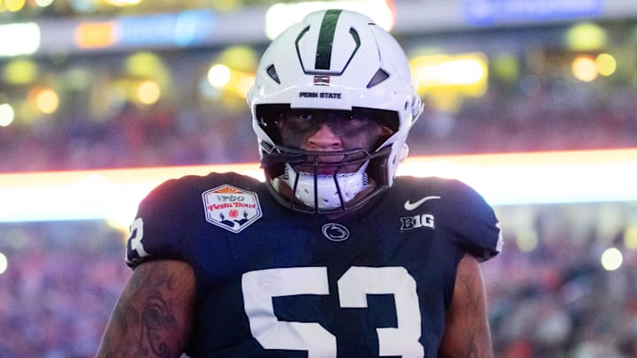 Penn State Nittany Lions offensive lineman Nick Dawkins 