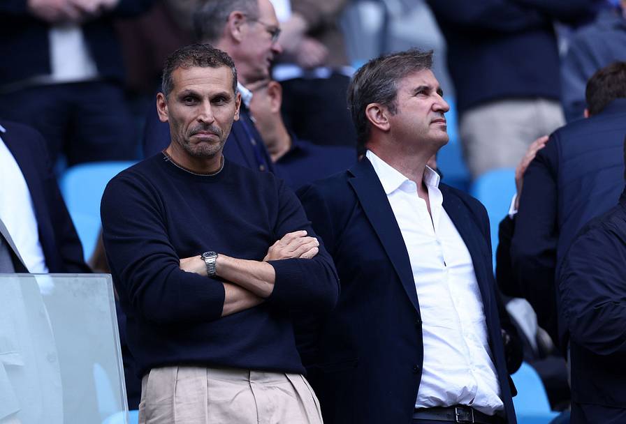 Khaldoon Al Mubarak, chairman of Manchester City, and Ferran Soriano, chief executive officer of Manchester City.