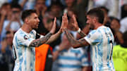 Messi y De Paul.
