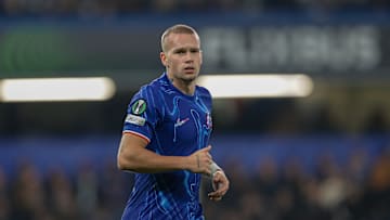Mykhaylo Mudryk of Chelsea seen during the UEFA Conference...