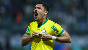 Vitor Roque lors de Palmeiras - Bragantino.