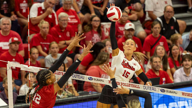 Nebraska middle blocker Andi Jackson