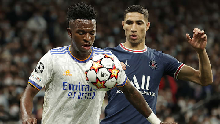 Vinícius Jr e Hakimi estiveram na última edição da Copa do Mundo de seleções, em 2022 no Catar Vinícius Jr e Hakimi estiveram na última edição da Copa do Mundo de seleções, em 2022 no Catar
