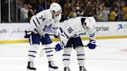 Toronto Maple Leafs right wing Mitch Marner and center Auston Matthews
