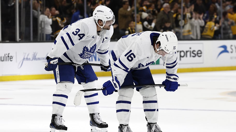 Toronto Maple Leafs right wing Mitch Marner and center Auston Matthews | Winslow Townson-Imagn Images
