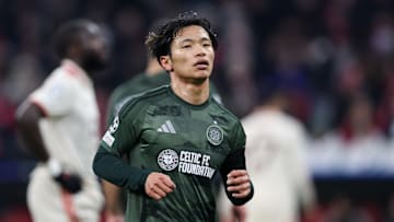 Reo Hatate of Celtic F.C. seen in action during the UEFA...