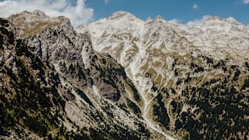 View from the Valbon Valley in Prokletije mountains...