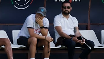 Coach of SSC Napoli Antonio Conte and sport director of SSC