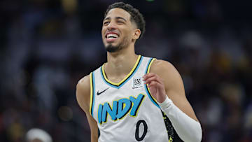 Indiana Pacers point guard Tyrese Haliburton (0).