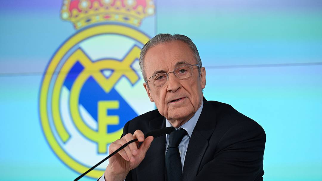 Real Madrid President Perez speaks at Club Facilities in Madrid Real Madrid President Perez speaks at Club Facilities in Madrid