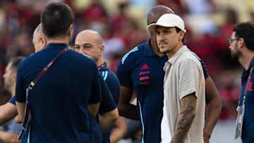 Pedro acompanhou o jogo diante do São Paulo em um dos camarotes no Maracança