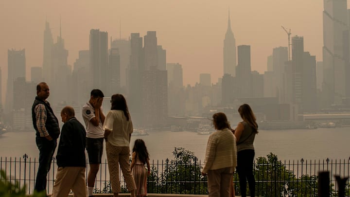 Smoke From Canadian Wildfires Blows South Creating Hazy Conditions On Large Swath Of Eastern U.S.