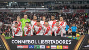Players of River Plate pose for a team photo before a Copa...