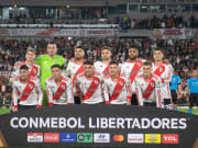 Players of River Plate pose for a team photo before a Copa...