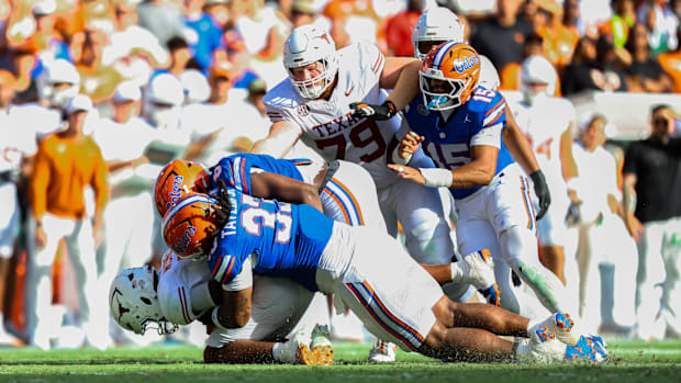 Florida sacked Arch Manning six times in the Gators' 29-21 win over Texas.