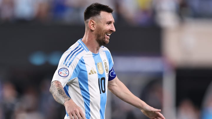 Lionel Messi in action vs Canada
