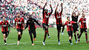 L'esultanza del Milan 