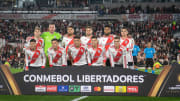 Players of River Plate pose for a team photo before a Copa...