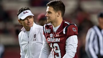 South Carolina football assistant coach Bobby Bentley with his son Jake back in 2019.