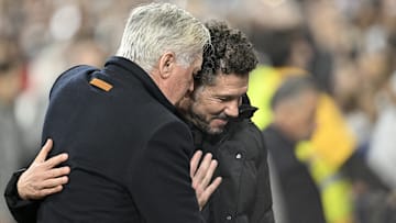 Diego Simeone embraced Carlo Ancelotti before kick-0ff