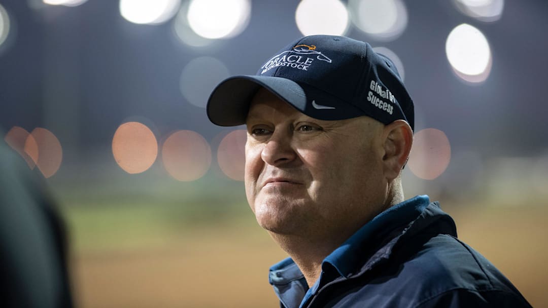 Danny Garage trains Kentucky Derby hopeful, Tax. Tax will be Gargan's first Derby horse. Gargan is a native of Louisville native. May 2, 2019.