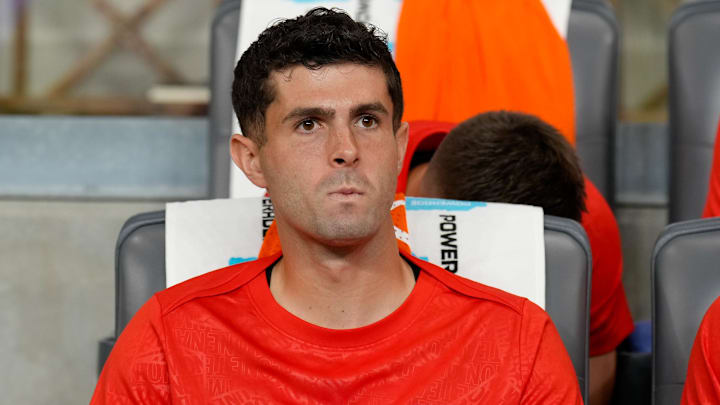 Oct 10, 2025; Austin, Texas, USA; United States forward Christian Pulisic (10) on the bench before the match at Q2 Stadium. Pulisic was a second-half substitute. 