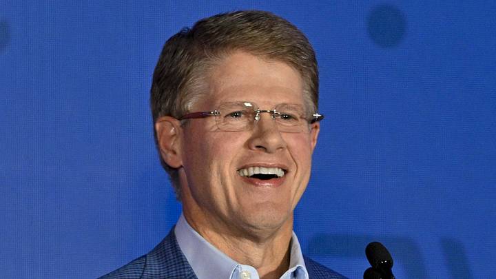 May 1, 2026; Frisco, Texas, USA; FC Dallas CEO Clark Hunt speaks during the induction ceremony for the U.S. National Soccer Hall of Fame Class of 2026 at National Soccer Hall of Fame at Toyota Stadium. Mandatory Credit: Jerome Miron-Imagn Images