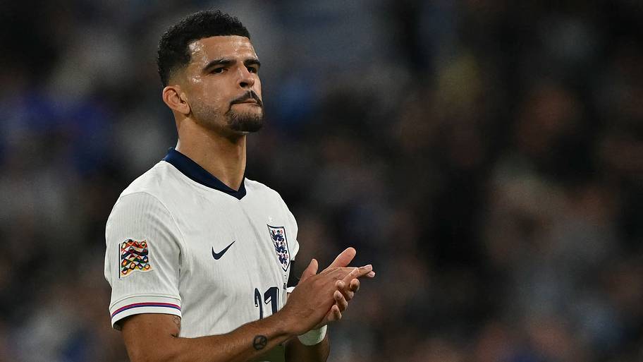 Dominic Solanke in action for England.