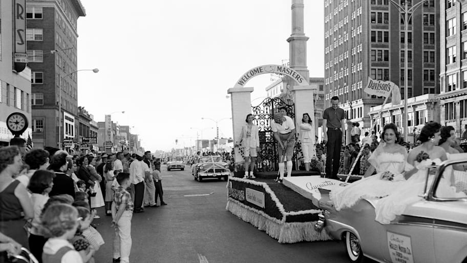 Masters float in the Masters Parade during the 1957 Masters Tournament