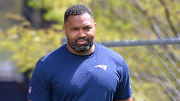 May 11, 2024; Foxborough, MA, USA; New England Patriots head coach Jerod Mayo arrives at the