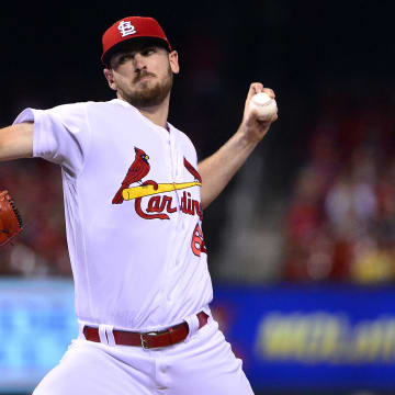 Sep 25, 2018; St. Louis, MO, USA; St. Louis Cardinals starting pitcher Austin Gomber (68) pitches during the first inning against the Milwaukee Brewers at Busch Stadium. Mandatory Credit: Jeff Curry-USA TODAY Sports