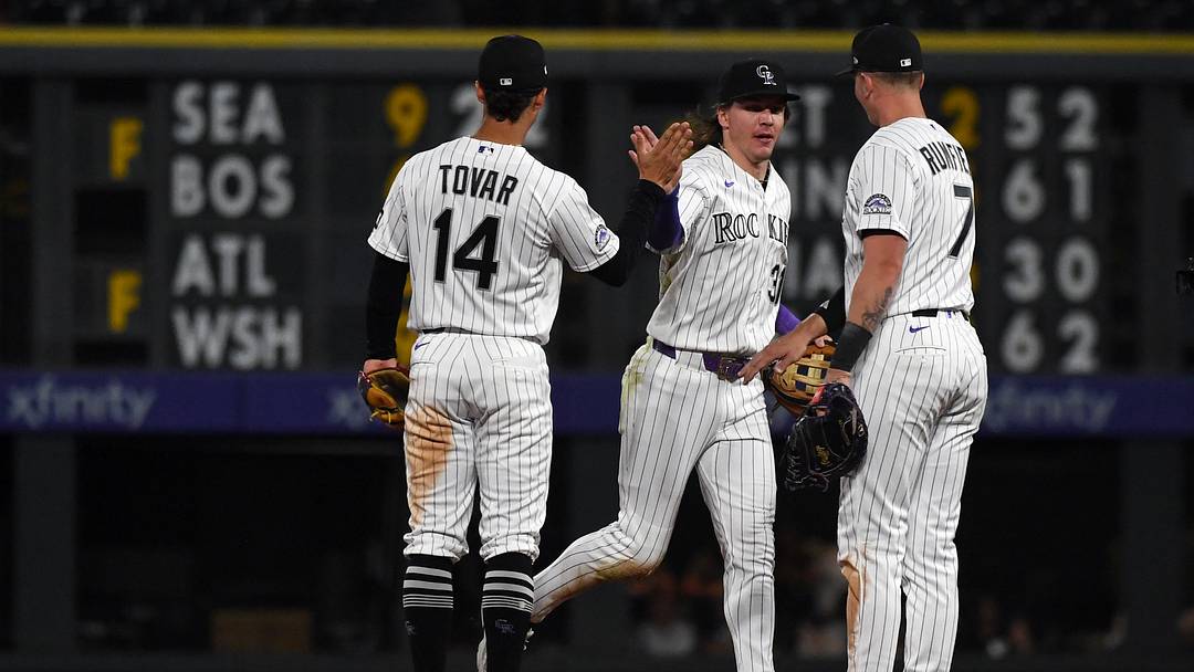 Colorado Rockies outfielder Jake McCarthy Credit: Christopher Hanewinckel | Imagn Images