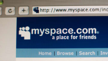 The front page of MySpace.