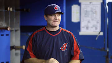 Jul 8, 2007; Toronto, ON, Canada; Cleveland Indians manager (22) Eric Wedge looks on during their game against the Toronto Blue Jays at the Rogers Centre in Toronto, ON. Toronto won 1-0. Mandatory Credit: Tom Szczerbowski-Imagn Images