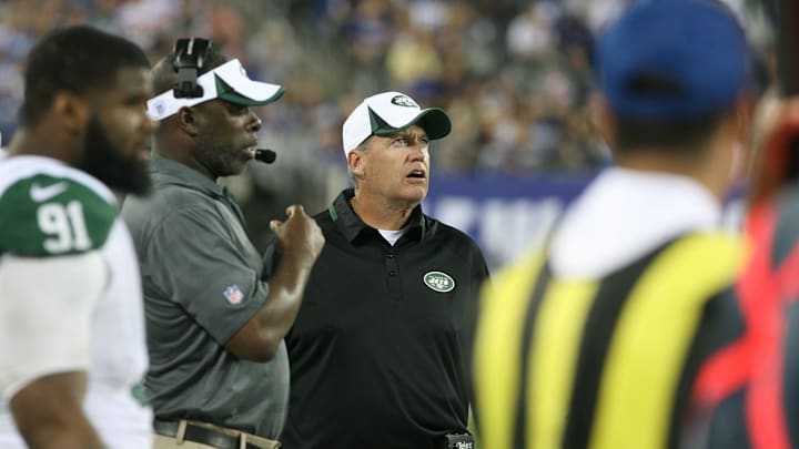 Former New York Jets coach Rex Ryan during a 2013 game.