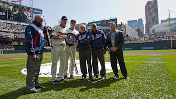 Joe Mauer receives the AL MVP award for his 2009 season.