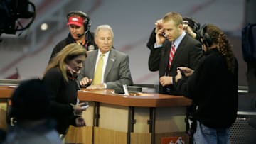 ESPN College GameDay is a weekly television program that airs during the college football season. The hosts are Kirk Herbstreit, Lee Corso, and Chris Fowler. The production was in Fayetteville, Arkansas Nov. 12 for the Arkansas/Tennessee game.
